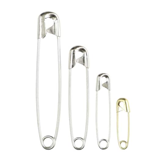 12 Packs: 100 ct. (1,200 total) Mixed Safety Pins by Loops & Threads®